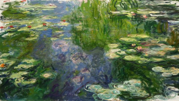 Detail from <em>Le Bassin aux Nymphéas,</em> by Claude Monet, which sold for $24,722,500. Before the auction, Sotheby's reported it was worth between $20 and $30 million.